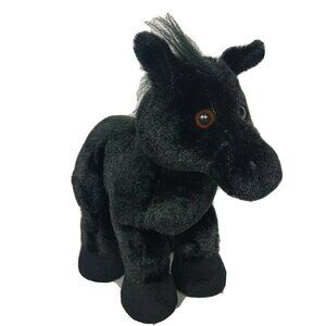 Ganz Webkinz Black Stallion Horse Plush Stuffed Animal